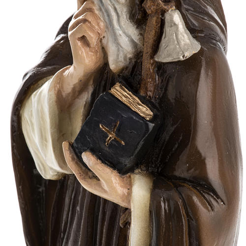 Saint Anthony the Abbot, 35 cm in painted Reconstituted marble 5