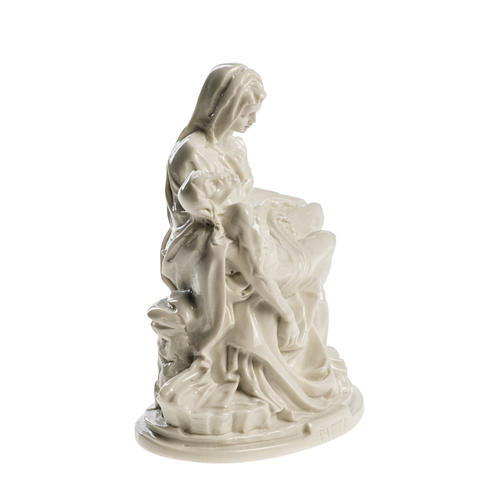 Michelangelo's Pietà in Carrara marble 5,12in polished 2