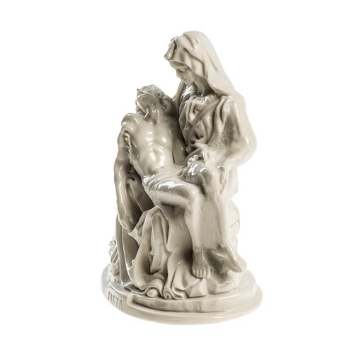 Michelangelo's Pietà in Carrara marble 5,12in polished 3