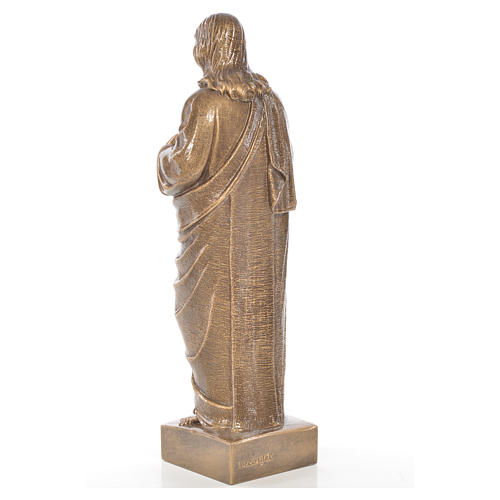 Sacré coeur de Jésus 62 cm poudre de marbre couleur bronze 3