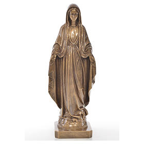 Miraculous Madonna in Carrara marble 19,69in bronze finish