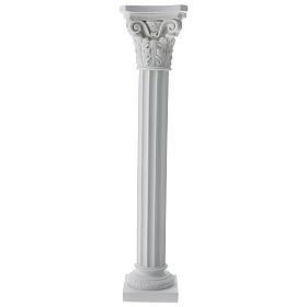 Column for statues in full relief, reconstituted Carrara marble