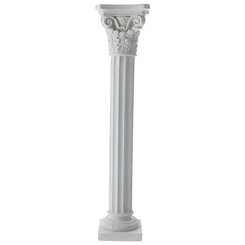 Column for statues in full relief, reconstituted Carrara marble 1