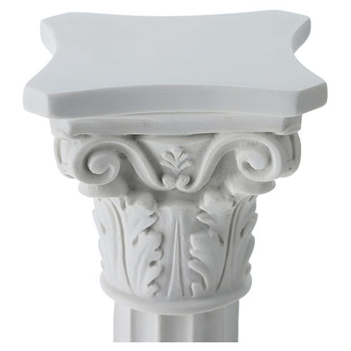 Column for statues in full relief, reconstituted Carrara marble 2