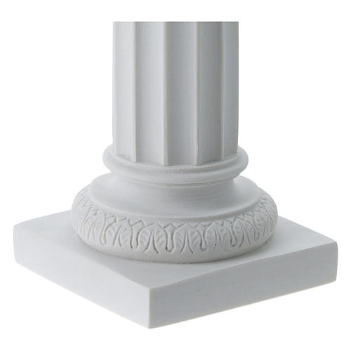 Column for statues in full relief, reconstituted Carrara marble 3