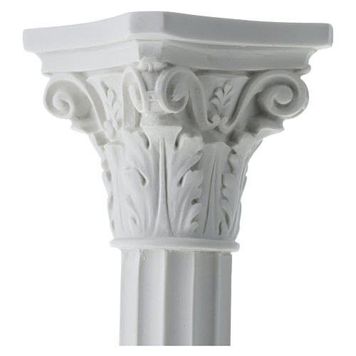 Column for statues in full relief, reconstituted Carrara marble 4