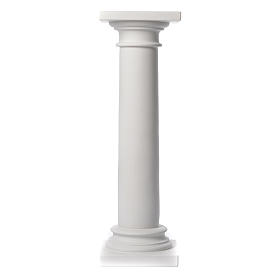 Column, polished finish, in reconstituted Carrara marble 35in