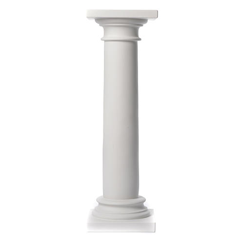 Column, polished finish, in reconstituted Carrara marble 35in 2