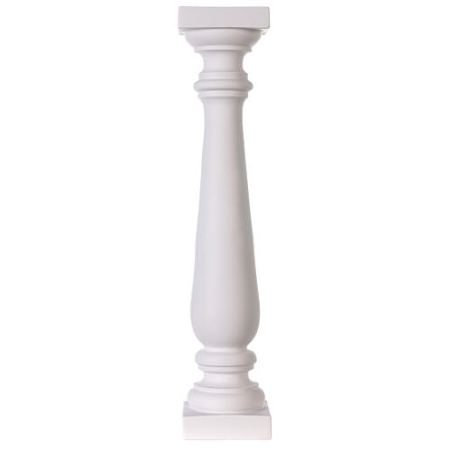 Column, balustrade style, in composite Carrara marble 27,56i 1