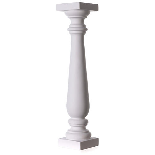 Column, balustrade style, in composite Carrara marble 27,56i 3