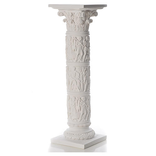 Spalte für Statue weiße Kunstmarmor, 80cm 1