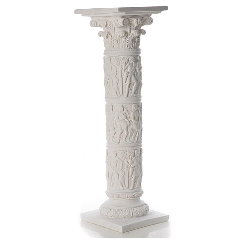 Column for statues, in reconstituted Carrara marble 31,5in 2