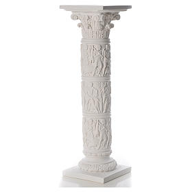 Pilier décoré marbre reconstitué, 80 cm