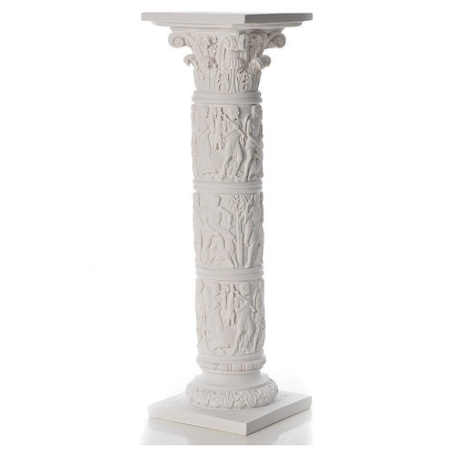 Column for statues, in composite Carrara marble 31,5in 1