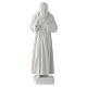 Statue père Pio marbre reconstitué blanc 30cm s1