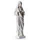 Statue Sacré Coeur de Jésus marbre reconstitué blanc 38 cm s2