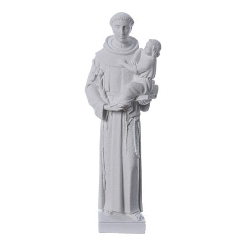 Saint Anthony of Padua statue, 40 cm in white marble dust 1