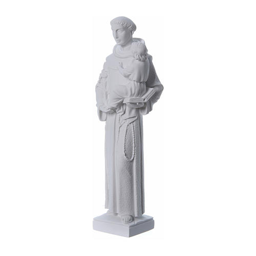 Saint Anthony of Padua statue, 40 cm in white marble dust 2