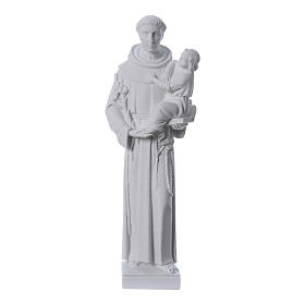 Saint Anthony of Padua statue, 40 cm in white marble dust