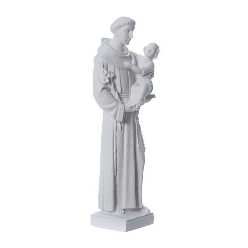 Saint Anthony of Padua statue, 40 cm in white marble dust 3