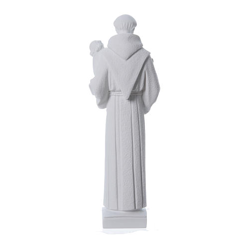 Saint Anthony of Padua statue, 40 cm in white marble dust 4