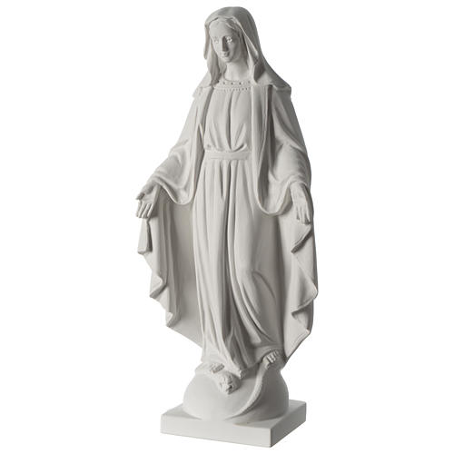 Virgen Inmaculada 63 cm polvo de mármol blanco 3