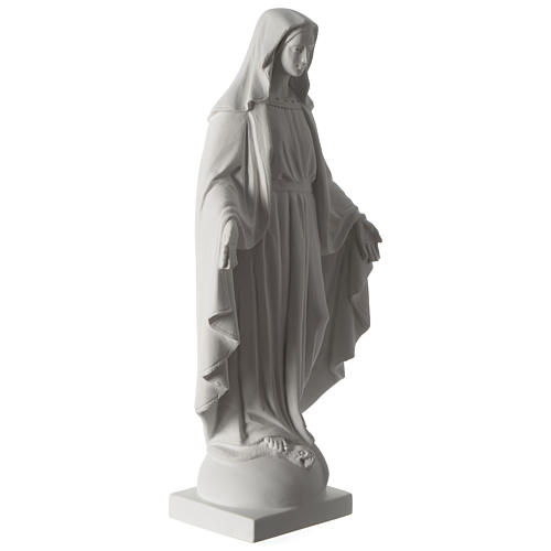 Madonna Immacolata 63 cm polvere di marmo bianco 4