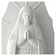 Our Lady of Guadalupe bas-relief, 45 cm in white marble dust s2