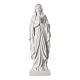Our Lady of Lourdes bas-relief, 60-85 cm in white marble dust s1