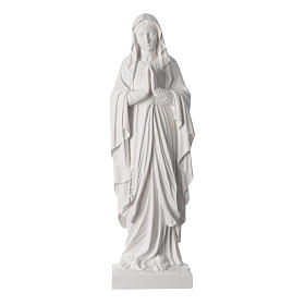 Madonna di Lourdes 60-85 cm applicazione marmo sintetico