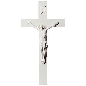 Crucifixo 43 mármore sintético branco