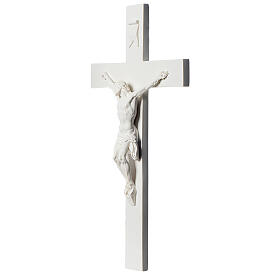 Crucifixo 43 mármore sintético branco