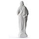 Statue Sacré Coeur de Jésus marbre blanc 40cm s3