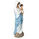 Virgem Maria e Menino Jesus abençoando 85 cm mármore sintético colorido s6