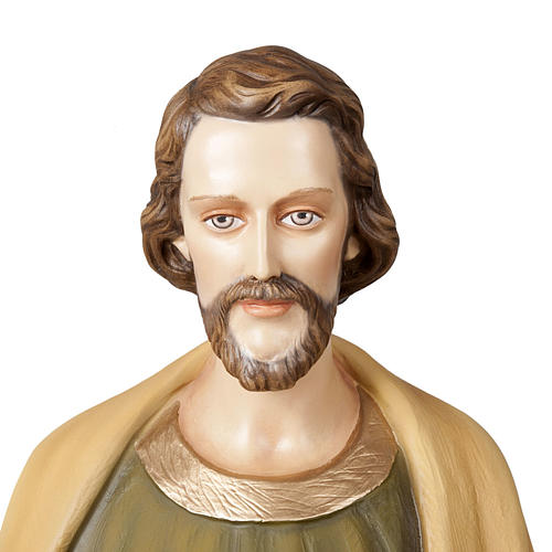 Saint Joseph the Worker statue, 100 cm in painted marble dust 2