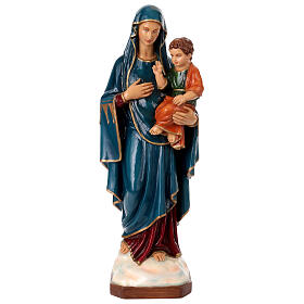 Virgin of the Consolation statue, 80 cm in painted marble dust