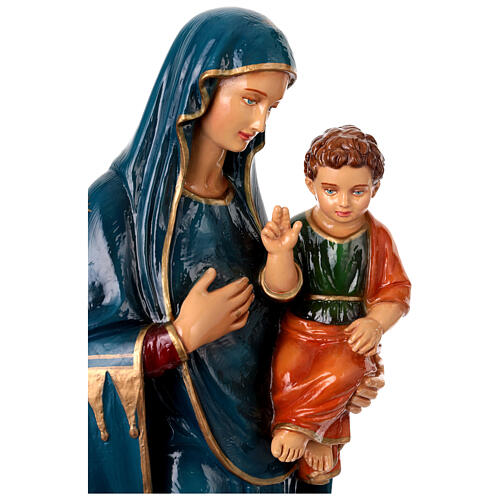 Statue Vierge de la consolation marbre reconstitué 80cm peinte 2