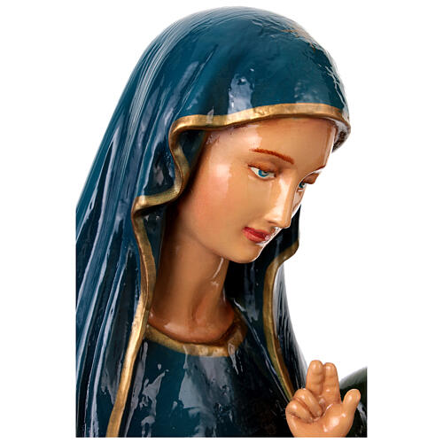 Statue Vierge de la consolation marbre reconstitué 80cm peinte 5