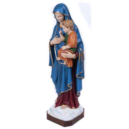 Virgin of the Consolation statue, 80 cm in painted marble dust 4