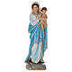 Virgen con Niño 60 cm mármol reconstituido pintado s1