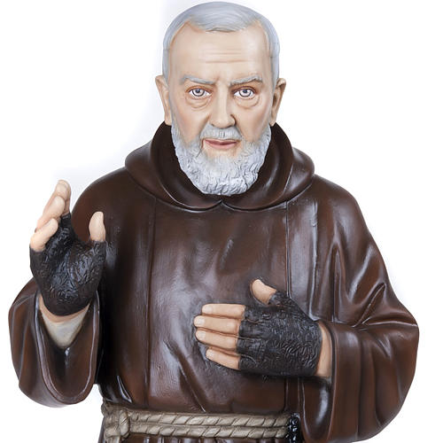 Padre Pio of Petralcina statue, 110 cm in painted marble dust 5