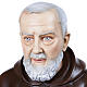 Père Pio marbre reconstitué 110cm peint s2