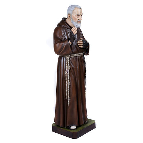 Padre Pio 110 cm marmo ricostituito dipinto 4