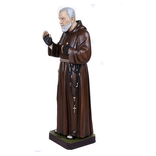 Padre Pio 110 cm marmo ricostituito dipinto 6