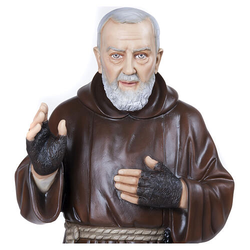 Padre Pio 110 cm marmo ricostituito dipinto 7
