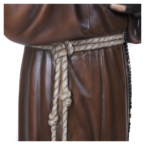 Padre Pio 110 cm marmo ricostituito dipinto 9