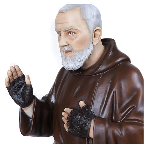 Padre Pio 110 cm mármore reconstituído pintado 5