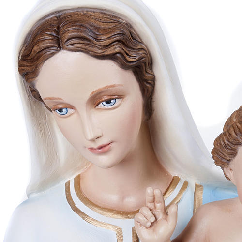 Virgen con el Niño 80 cm mármol reconstituido pintado 5