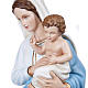 Vierge à l'enfant marbre reconstitué 100cm peinte s7