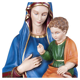 Virgin of the consolation statue, 130 cm in painted reconstitute